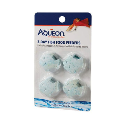 Aqueon Vacation Fish Food Feeder 0.85 Ounce 3 Day Block for Medium Fish