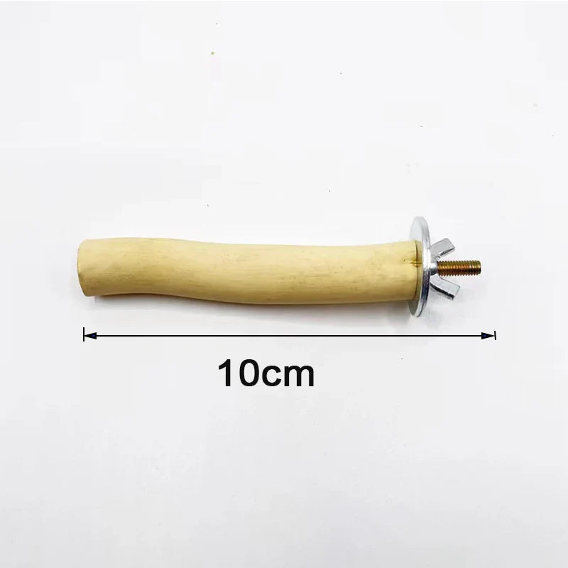 1Pc Natural Wood Bird Perch Parrot Stand Branches Fork Toys,Pet Bird Cage Wooden Hanging Perch Platform Hammock Swing Toy for Small