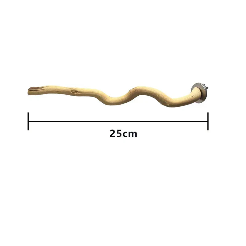 1Pc Natural Wood Bird Perch Parrot Stand Branches Fork Toys,Pet Bird Cage Wooden Hanging Perch Platform Hammock Swing Toy for Small