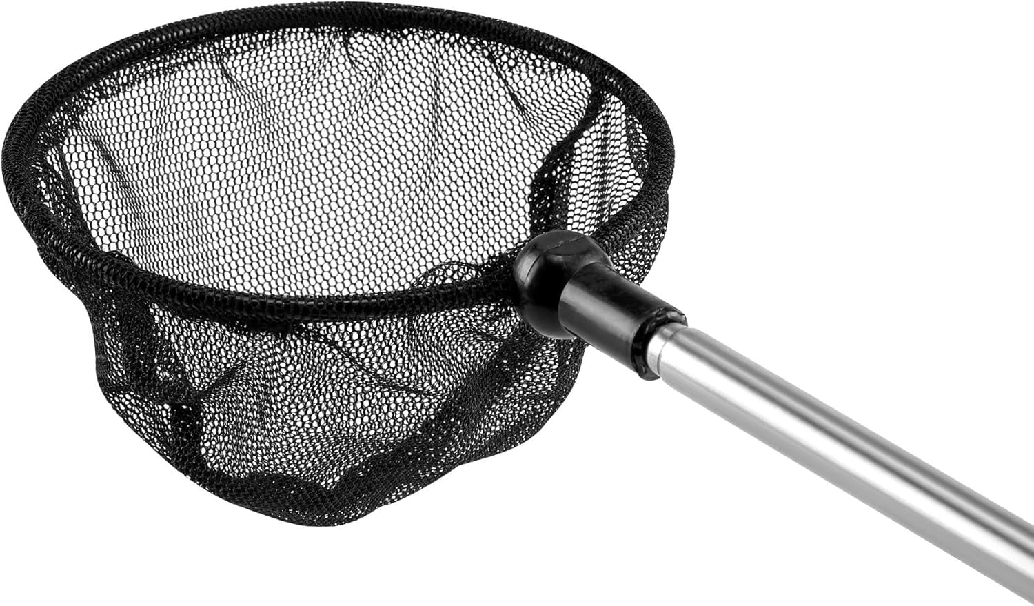 Aquarium Fish Net, Fine Mesh Net for Fish Tank, Telescopic Fish Net with Extendable Stainless Steel Long Handle