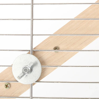 Bird Ladder Perch for Cage, Natural Wood Bird Parrot Perch Stand Parrot Perch Bridge Climbing Chewing Toys for Small Medium Animal