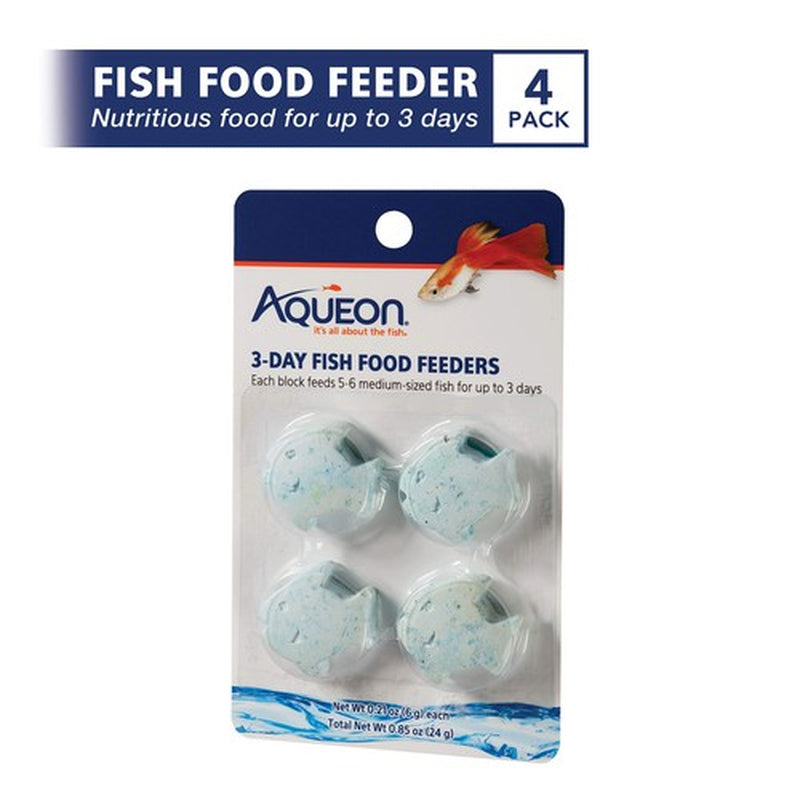 Aqueon Vacation Fish Food Feeder 0.85 Ounce 3 Day Block for Medium Fish